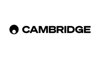 Black text logo spelling 'CAMBRIDGE' on white background.