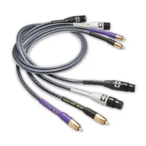 Set of high-quality audio cables with gold-plated connectors.